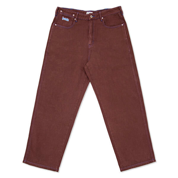 Hoddle Ranger Denim Work Jeans - Brown / Blue Stitch