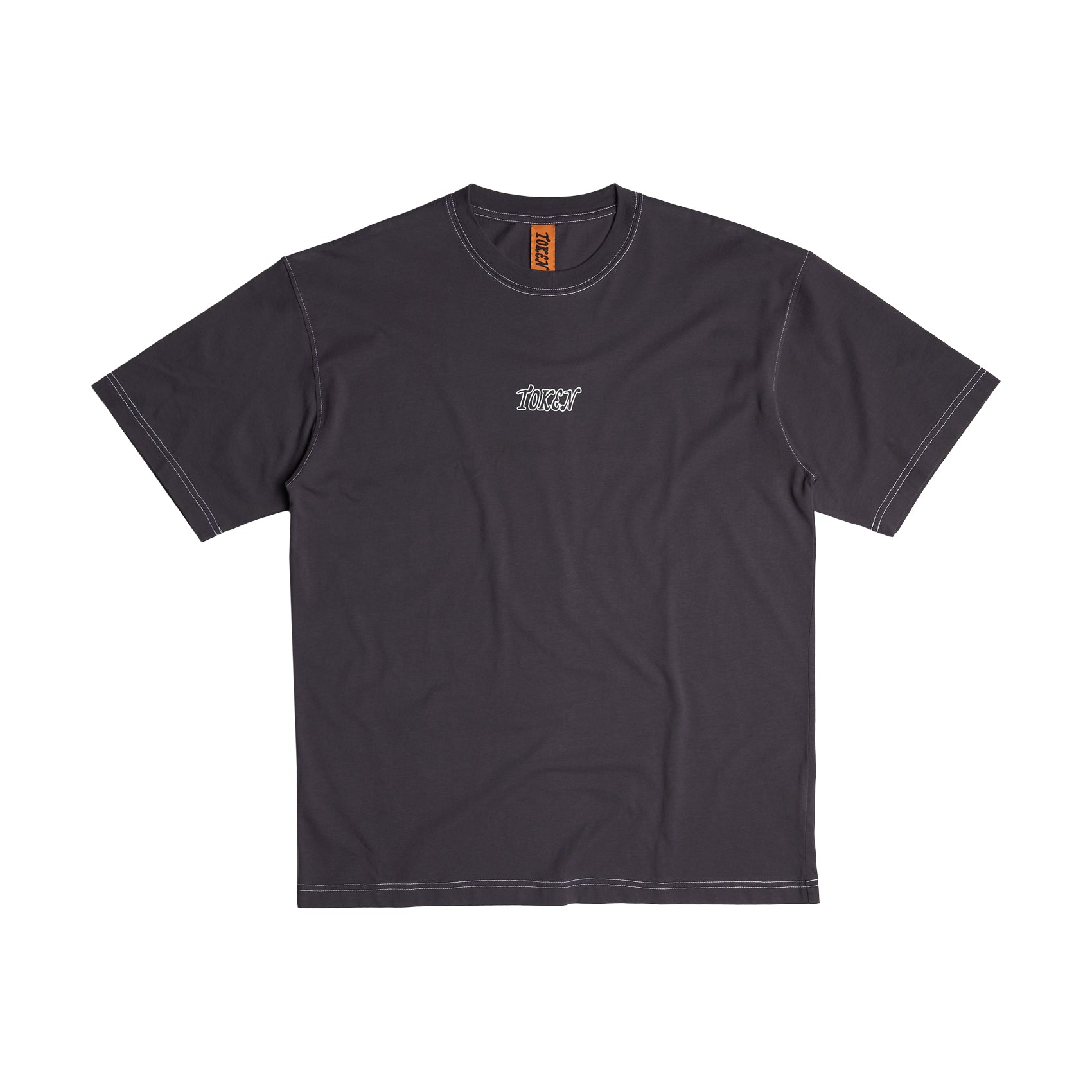 Token Calyang Contrast T-Shirt - Off Black